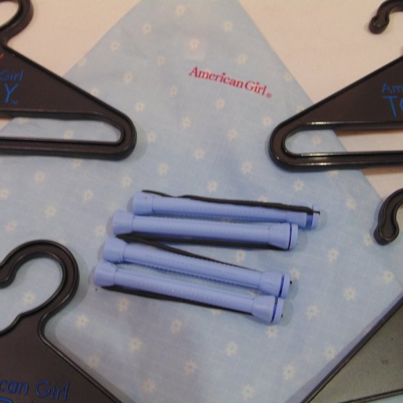Lot of American Girl Accessories-hangers, curlers, and cape - Picture 2 of 3